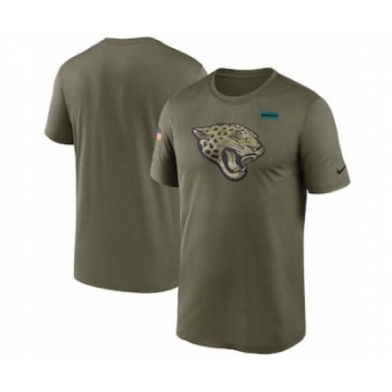 Men's Jacksonville Jaguars Football Olive 2021 Salute To Service Legend Performance T-Shirt - Jersey
