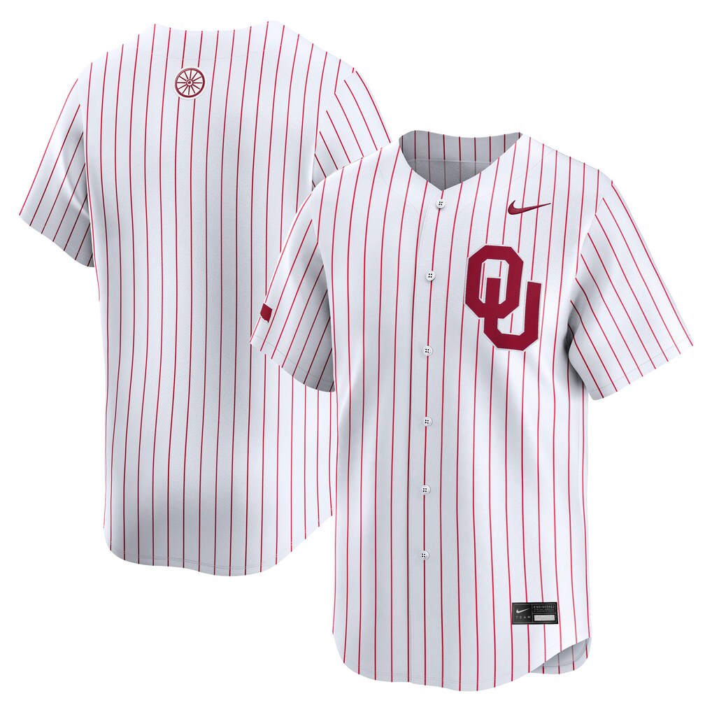 Men's Nike White Oklahoma Sooners Baseball Limited Jersey - Jersey