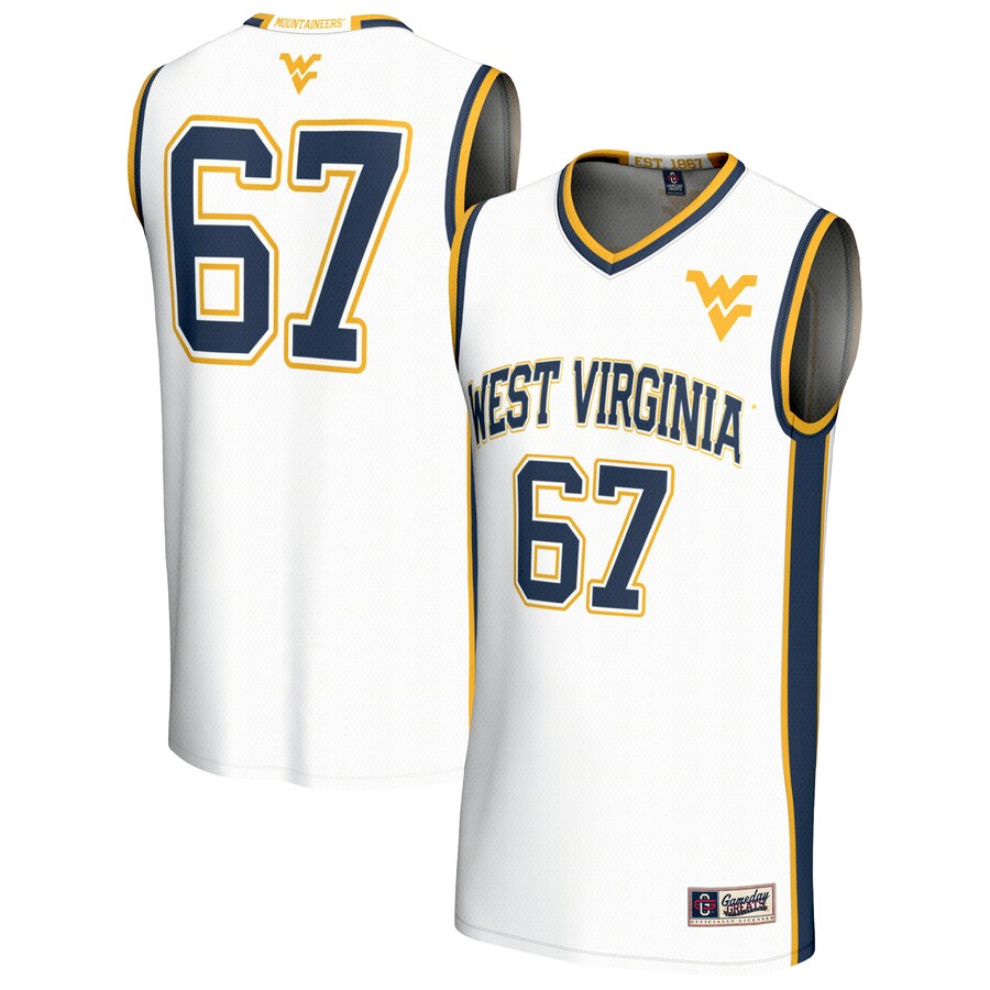 Youth GameDay Greats White West Virginia Mountaineers Lightweight Collegiate Basketball Fashion Jersey - Jersey