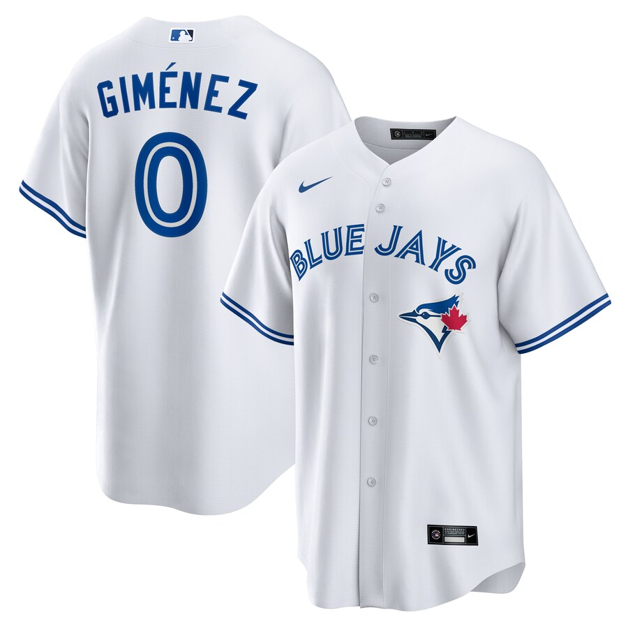 Men's Toronto Blue Jays Andres Gimenez Nike White Home Replica Jersey - Jersey
