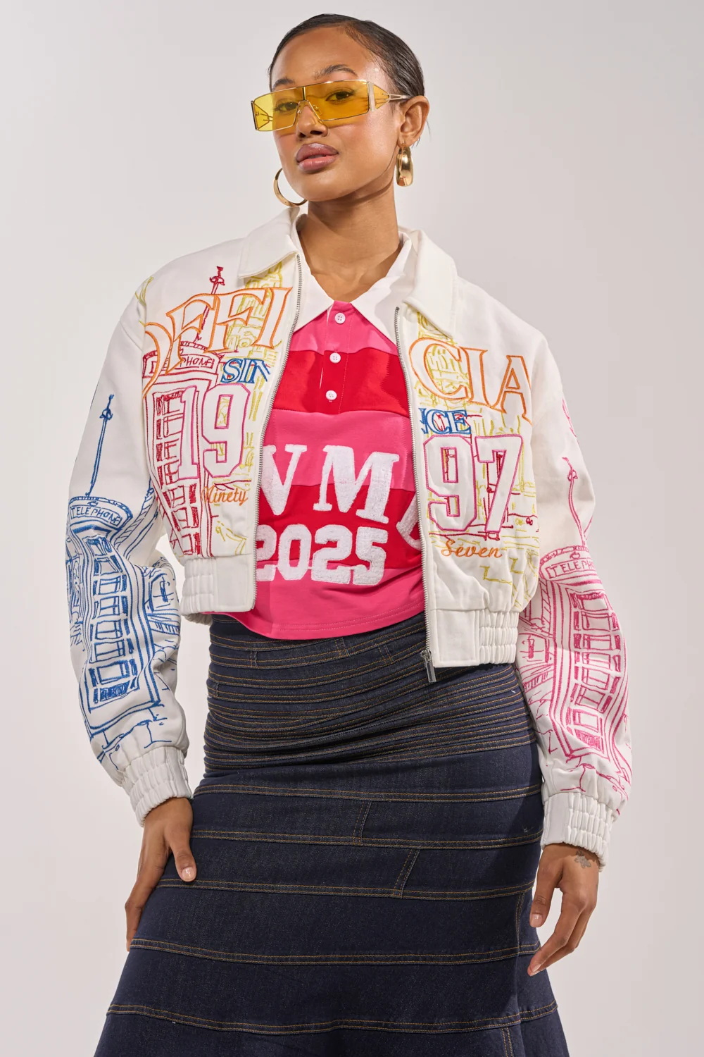BEEN AROUND THE BLOCK EMBROIDERED BOMBER - Akira Wear