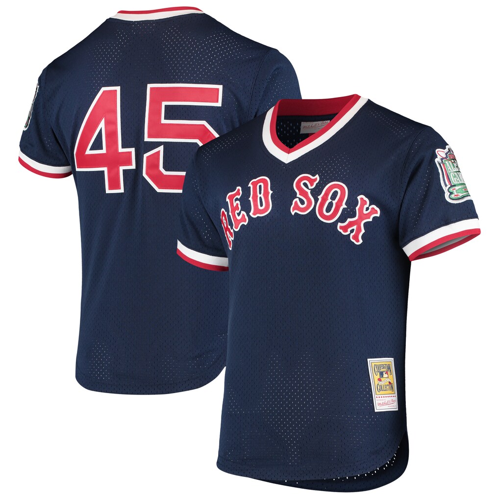 Men's Boston Red Sox Pedro Martinez Mitchell & Ness Navy Authentic Batting Practice Jersey - Jersey