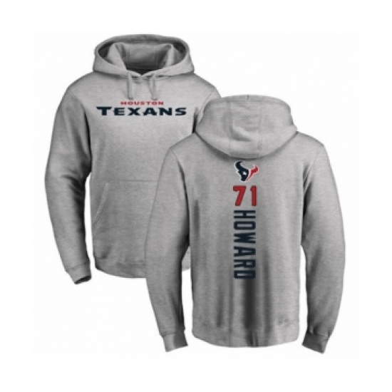Football Houston Texans #71 Tytus Howard Ash Backer Pullover Hoodie - Jersey
