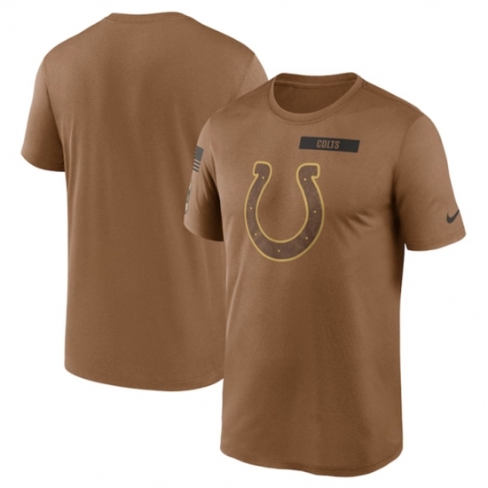 Men's Indianapolis Colts 2023 Brown Salute To Service Legend Performance T Shirt - Jersey