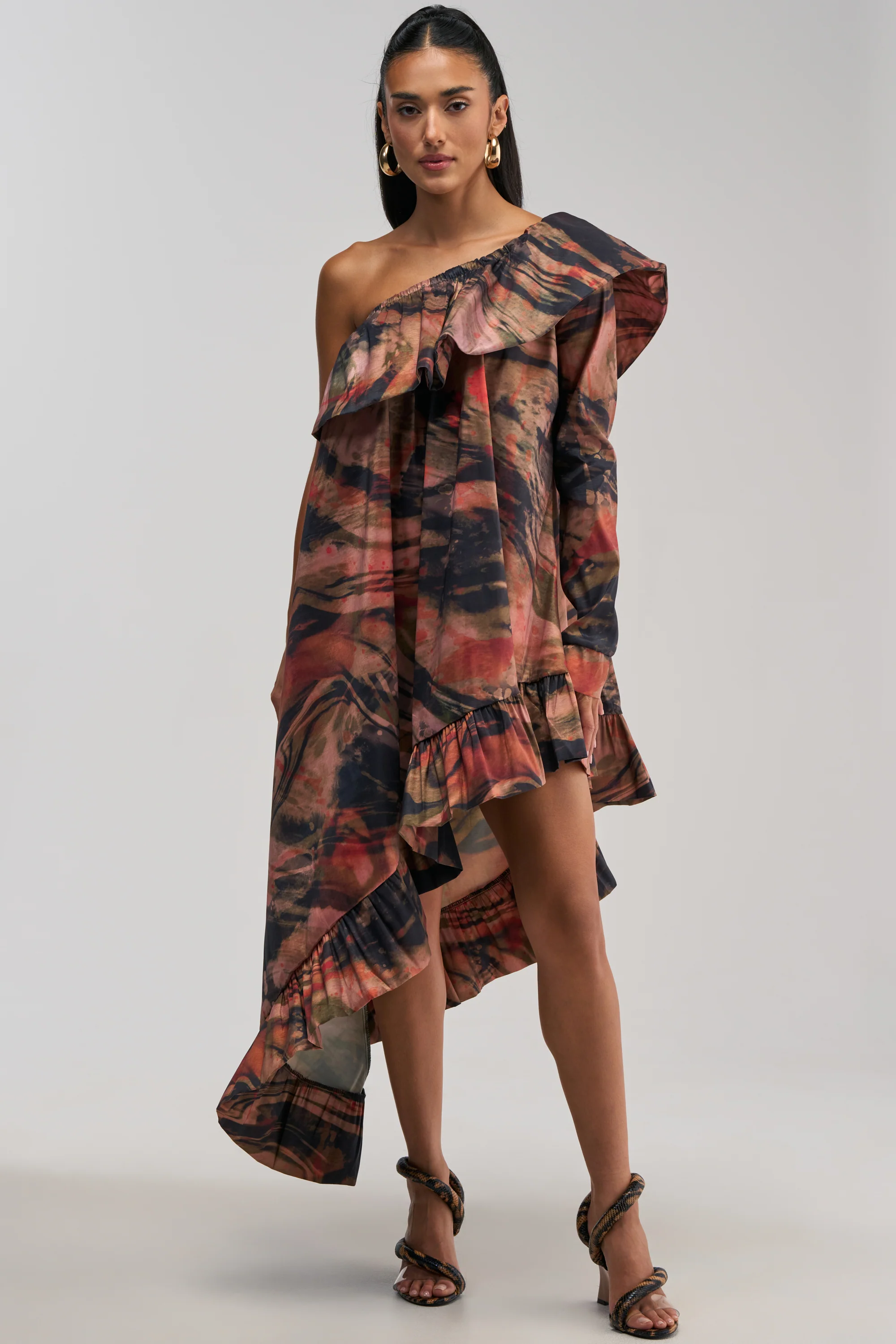 MOOD SWING PRINTED BUBBLE MINI DRESS - Akira Wear
