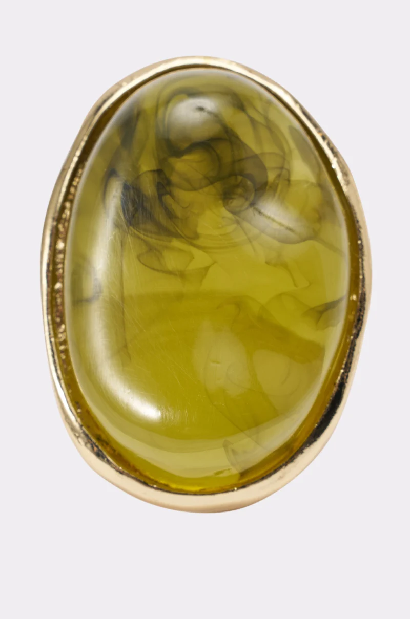 VACATION NIGHTS GREEN STONE RING - Akira Wear