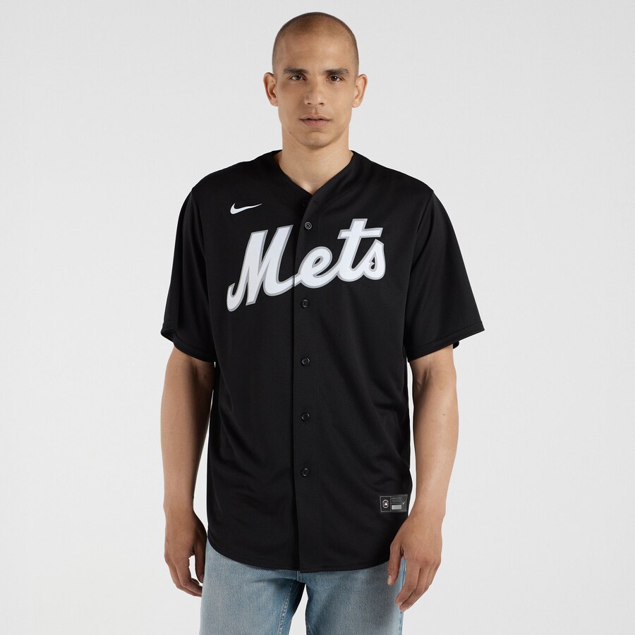 Men's New York Mets Francisco Lindor Nike Black Lights Out Replica Player Jersey - Jersey