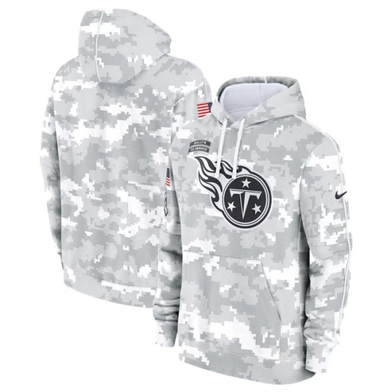 Men's Tennessee Titans 2024 Arctic Camo Salute To Service Club Fleece Pullover Hoodie - Jersey