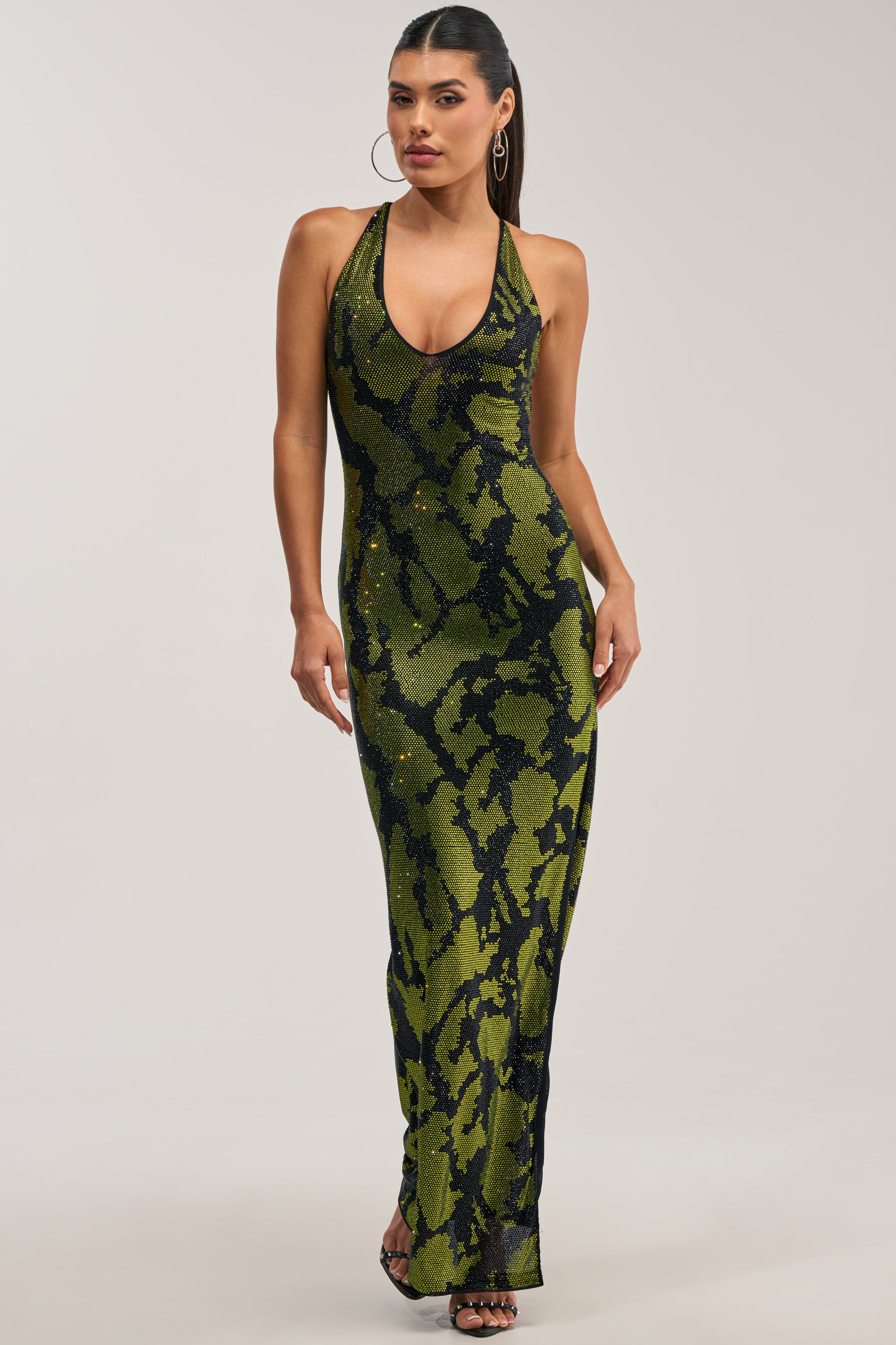 SPICE IT UP RHINESTONE MAXI DRESS - Akira Wear