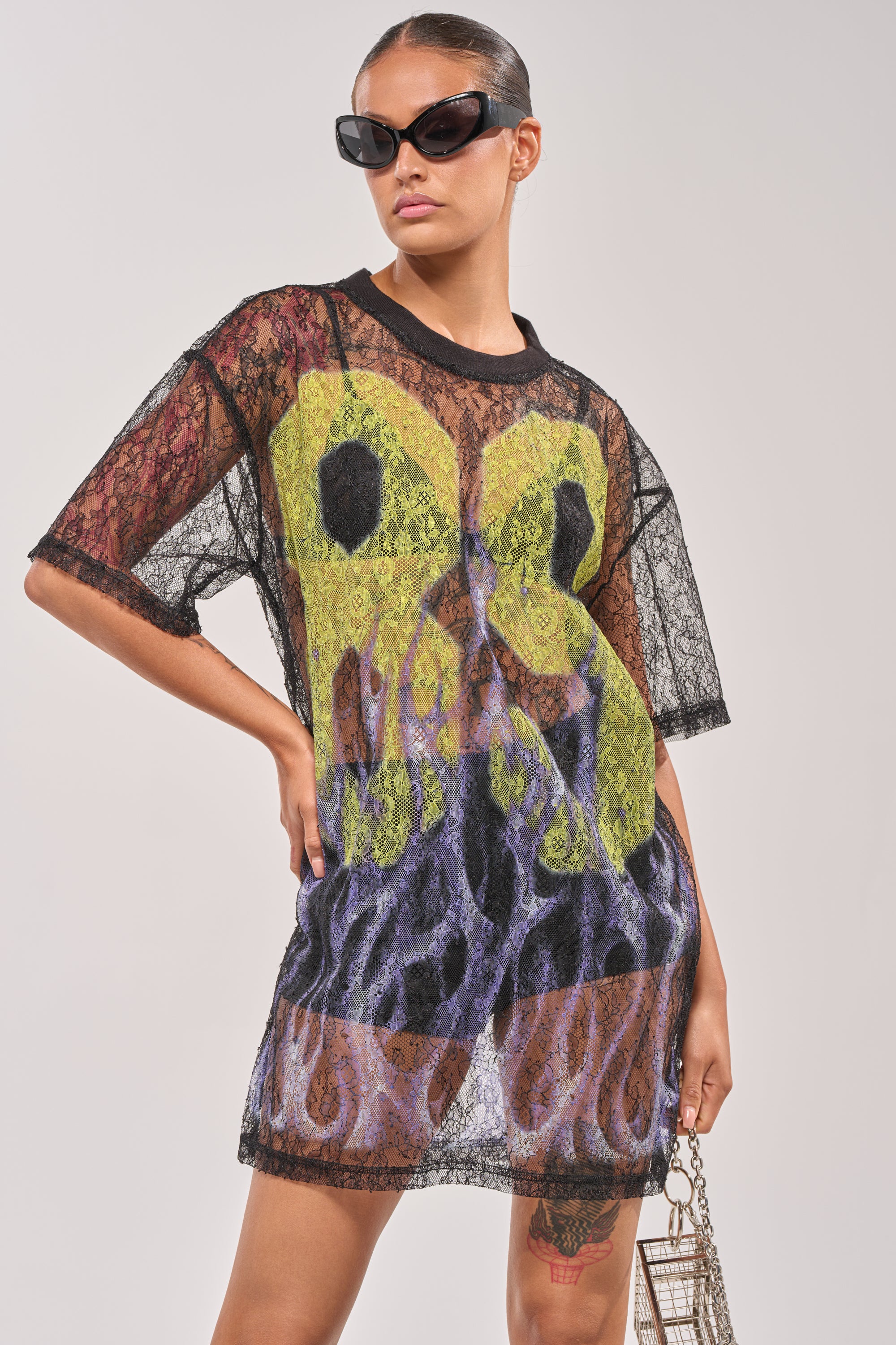 ALL THE RAGE LACE JERSEY MINI DRESS - Akira Wear