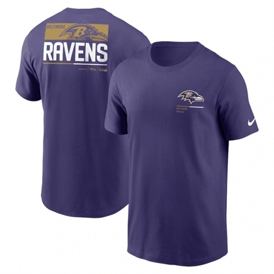 Men's Baltimore Ravens Purple Team Incline T Shirt - Jersey