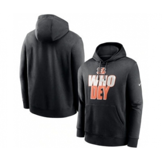 Men's Cincinnati Bengals Black Fan Gear Local Club Pullover Hoodie - Jersey