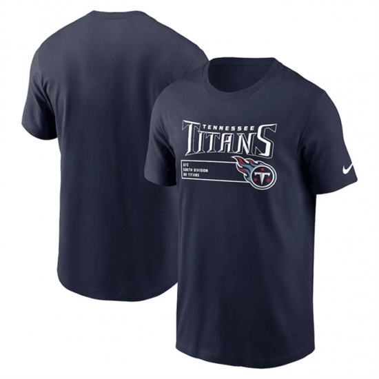 Men's Tennessee Titans Navy Division Essential T Shirt - Jersey