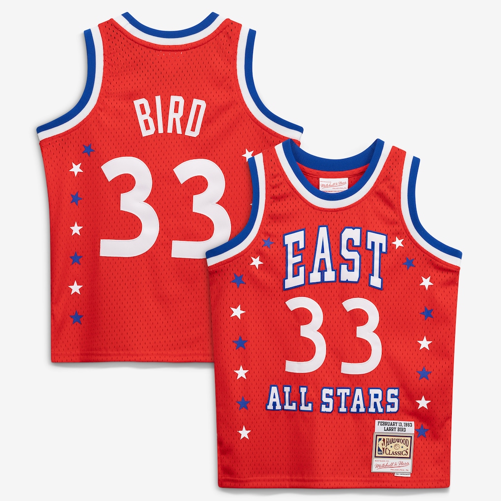 Youth 1983 NBA All-Star Game Larry Bird Mitchell & Ness Red Hardwood Classics Swingman Jersey - Jersey