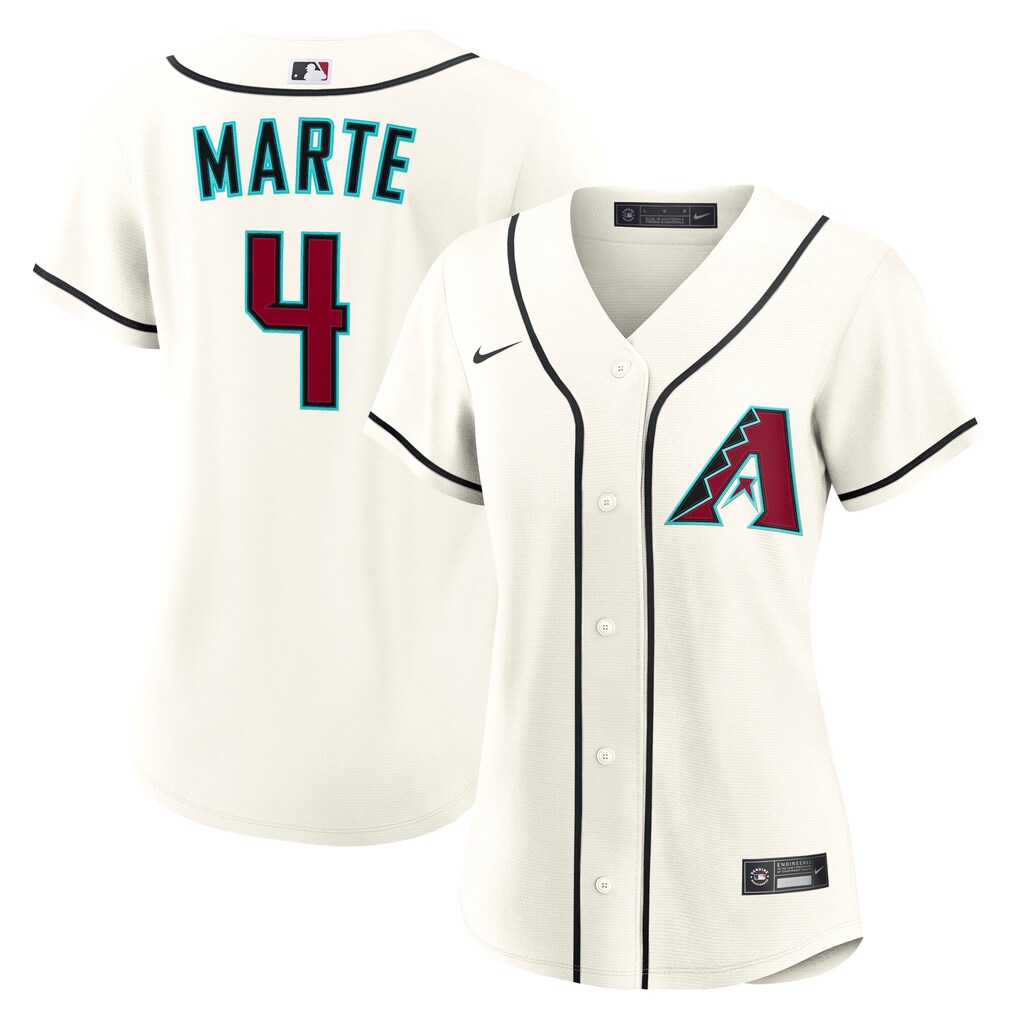 Women's  Arizona Diamondbacks Ketel Marte Nike Cream Home Replica Jersey - Jersey