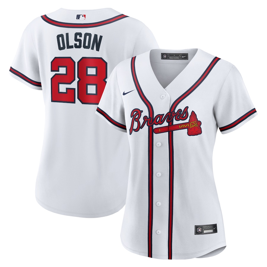 Women's Atlanta Braves Matt Olson Nike White Home Replica Player Jersey - Jersey