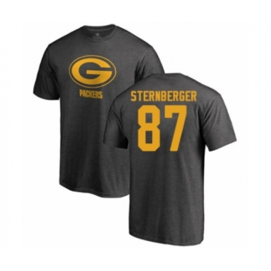 Football Green Bay Packers #87 Jace Sternberger Ash One Color T-Shirt - Jersey