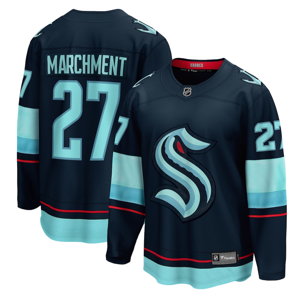 Men's Seattle Kraken Mason Marchment Fanatics Deep Sea Blue Home Breakaway Jersey - Jersey