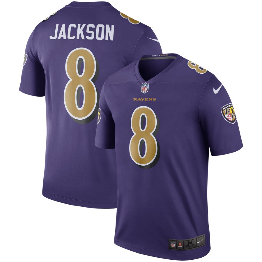 Men's Baltimore Ravens Lamar Jackson Nike Purple Alternate Legend Jersey - Jersey
