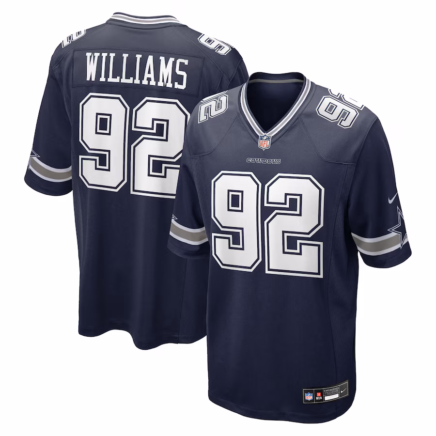 Men's Dallas Cowboys Quinnen Williams Nike Navy Team Game Jersey - Jersey