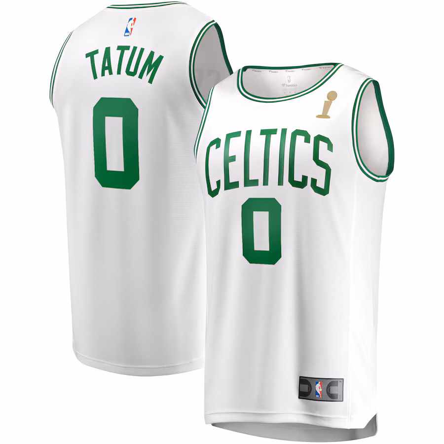 Men's Boston Celtics Jayson Tatum Fanatics White 2024 NBA Finals Champions Fast Break Replica Player Jersey - Association Edition - Jersey