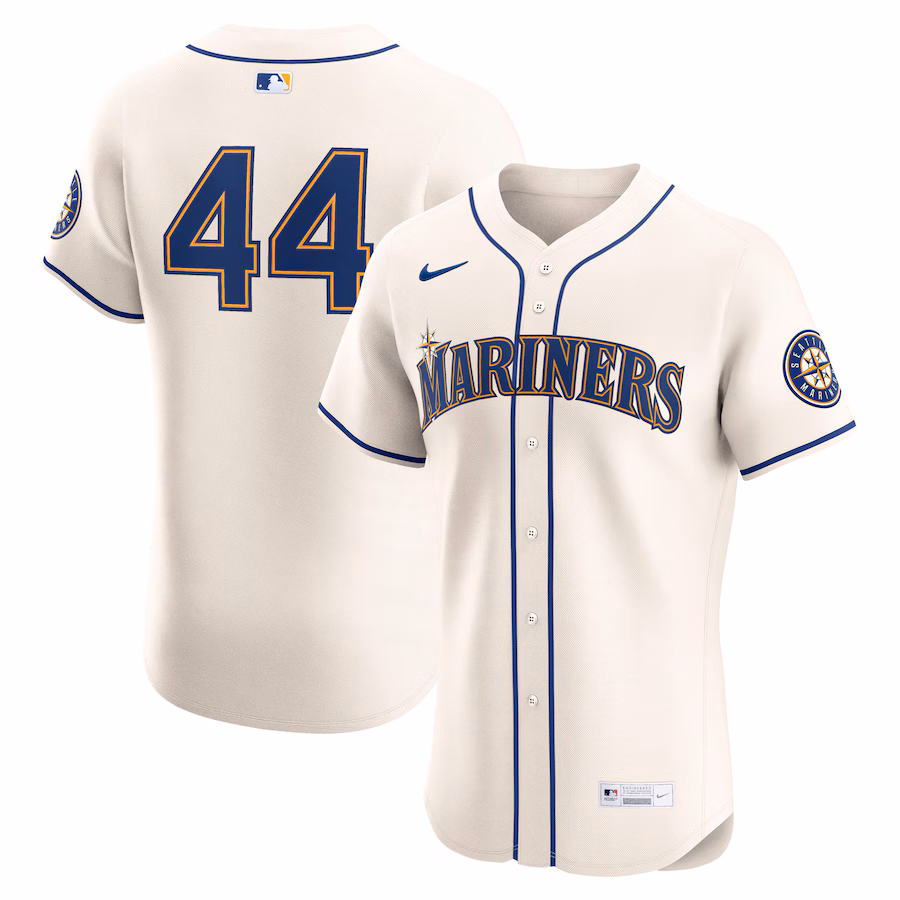 Men's Seattle Mariners Julio Rodríguez Nike Cream Alternate 2 Elite Player Jersey - Jersey