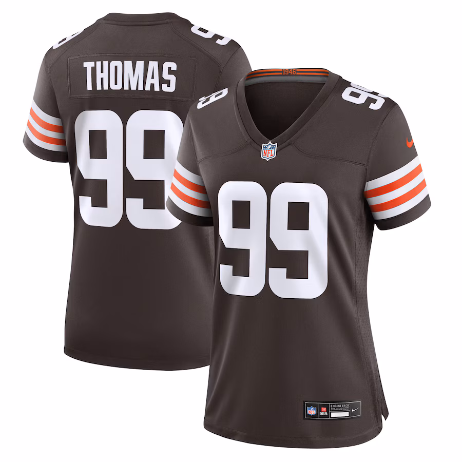 Women's Cleveland Browns Cameron Thomas Nike Brown Team Game Jersey - Jersey