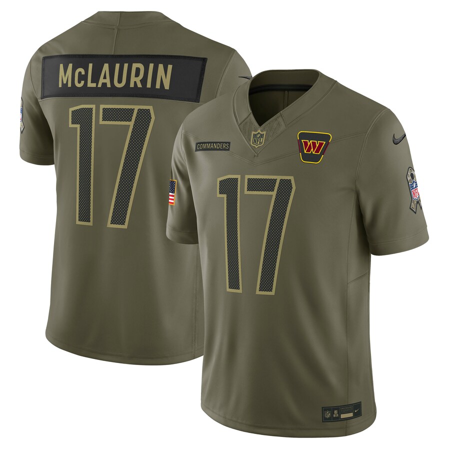 Men's Washington Commanders Terry McLaurin Nike Olive 2025 Salute to Service Limited Jersey - Jersey
