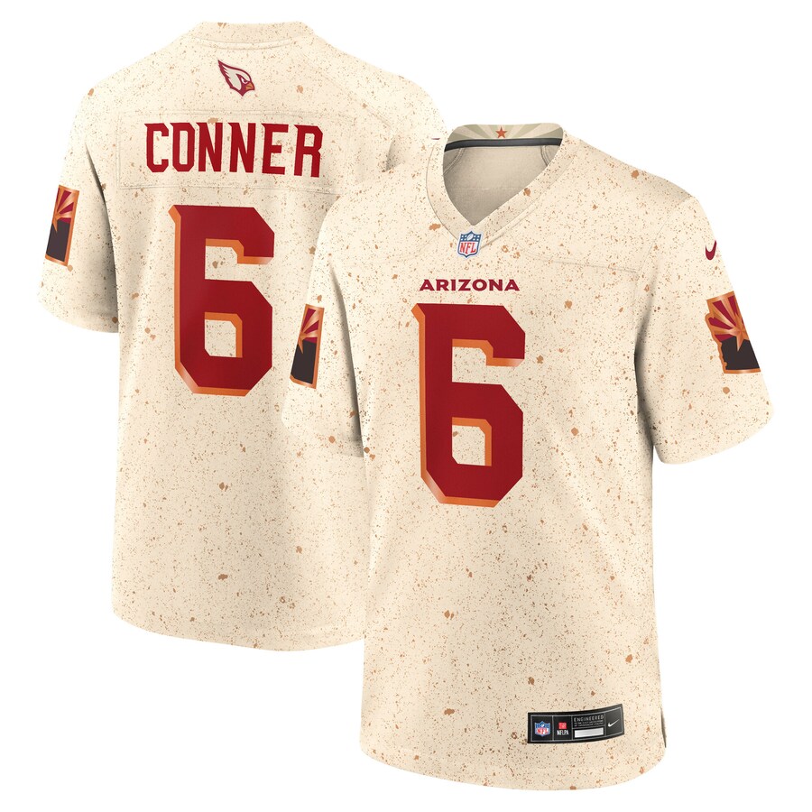 Men's Arizona Cardinals James Conner Nike Natural 2025 Rivalries Collection Game Jersey - Jersey