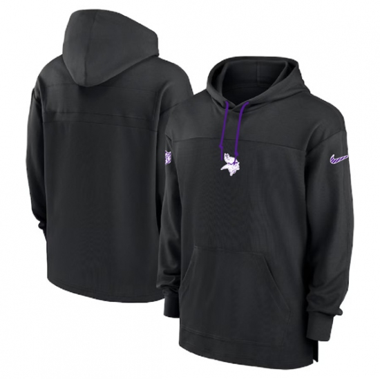 Men's Minnesota Vikings Black Performance Pullover Hoodie - Jersey