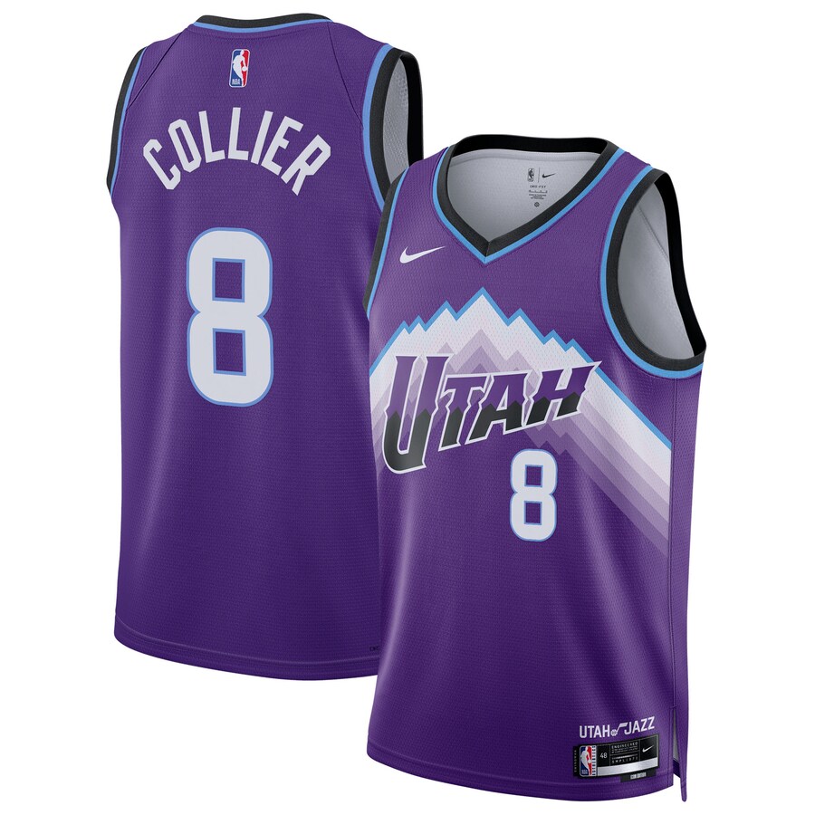 Unisex Utah Jazz Isaiah Collier Nike Purple Swingman Jersey - Icon Edition - Jersey