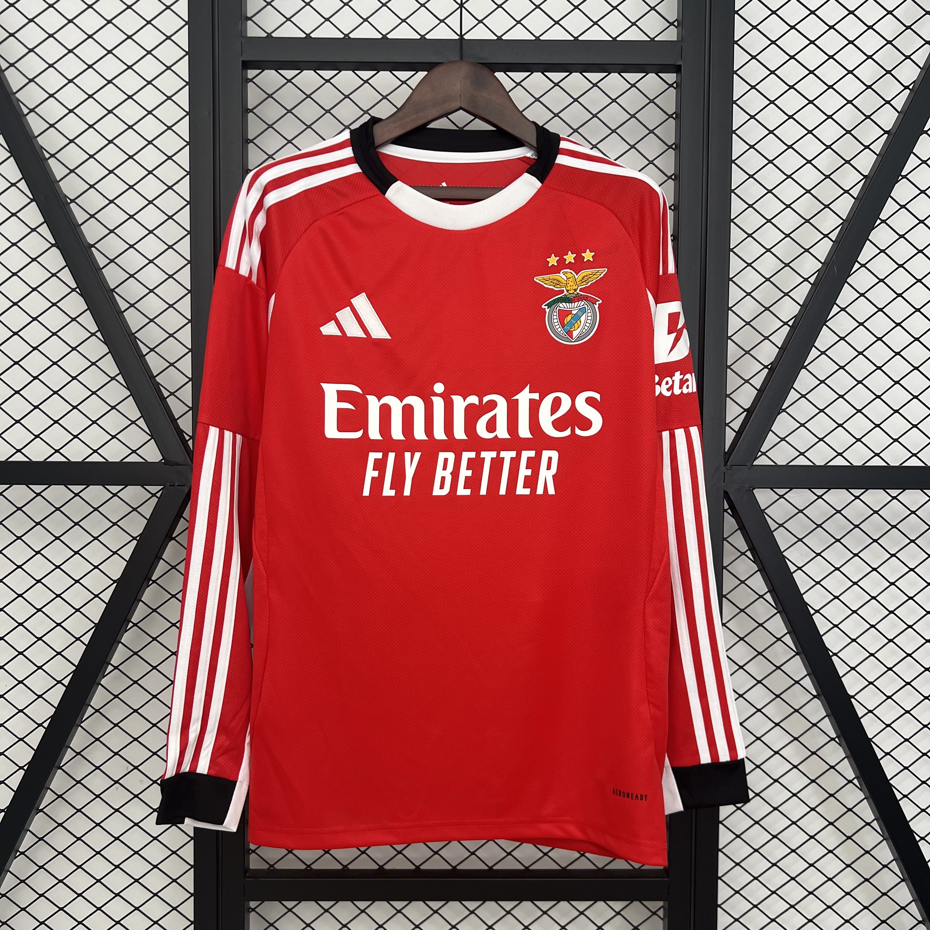 Benfica Soccer Jersey Home Long Sleeve Custom Shirt 2025/26 - Jersey