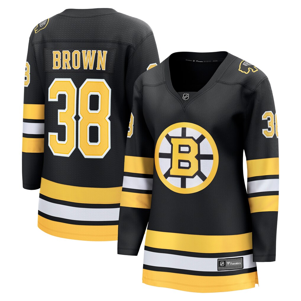 Women's Boston Bruins Patrick Brown Fanatics Black Home Breakaway Player Jersey - Jersey