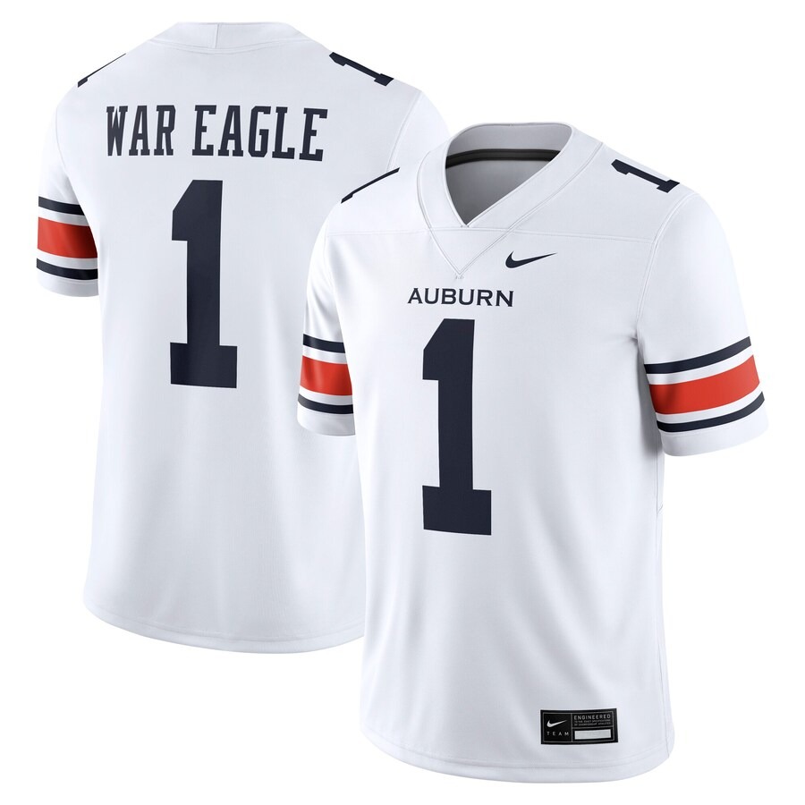 Men's Nike White Auburn Tigers Away Football Game Jersey - Jersey