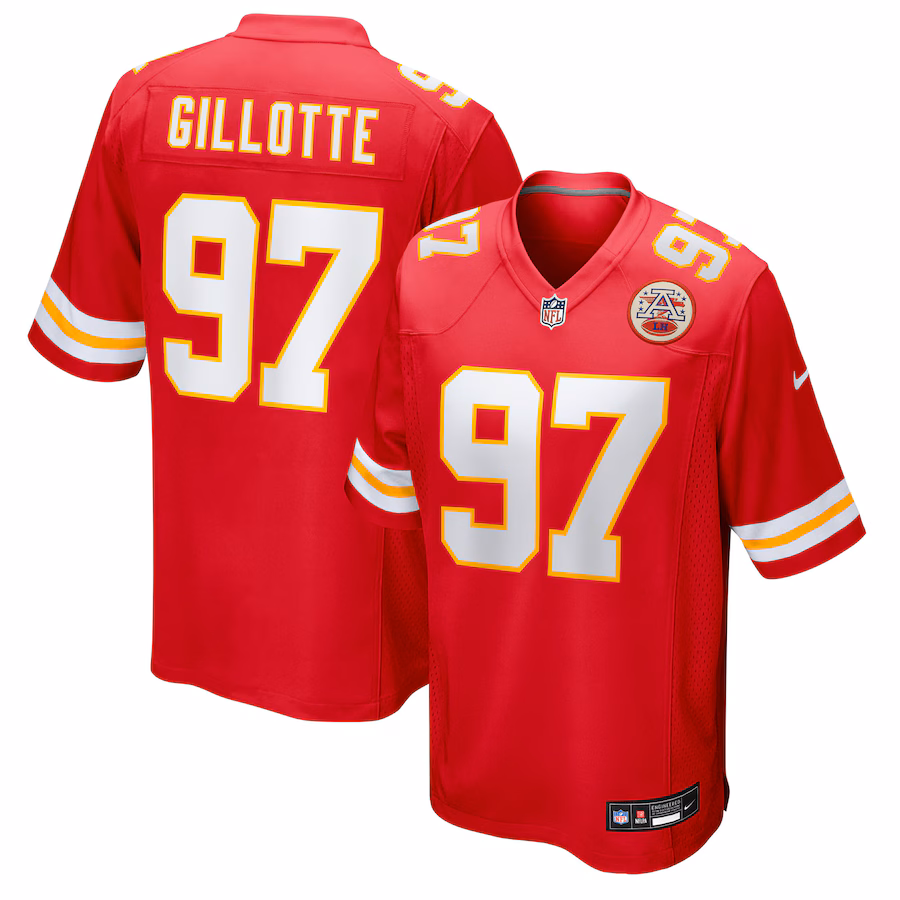 Men's Kansas City Chiefs Ashton Gillotte Nike Red Team Game Jersey - Jersey