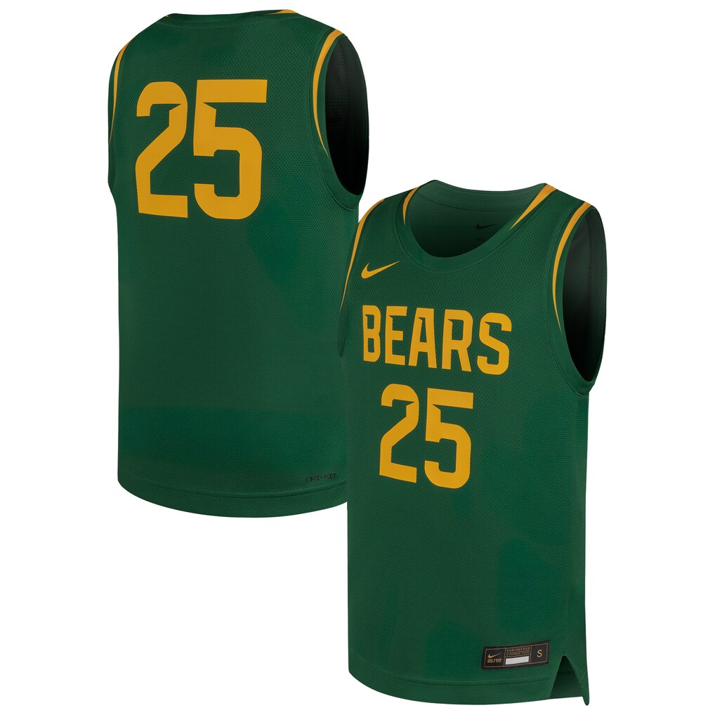 Youth Nike #25 Forest Green Baylor Bears Replica Basketball Jersey - Jersey