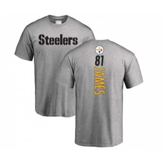 Football Pittsburgh Steelers #81 Jesse James Ash Backer T-Shirt - Jersey