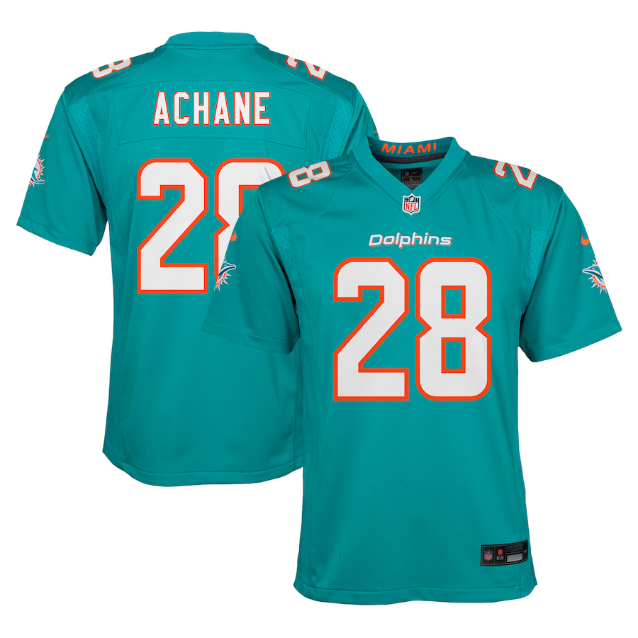 Youth Miami Dolphins De’Von Achane Nike Aqua Game Jersey - Jersey
