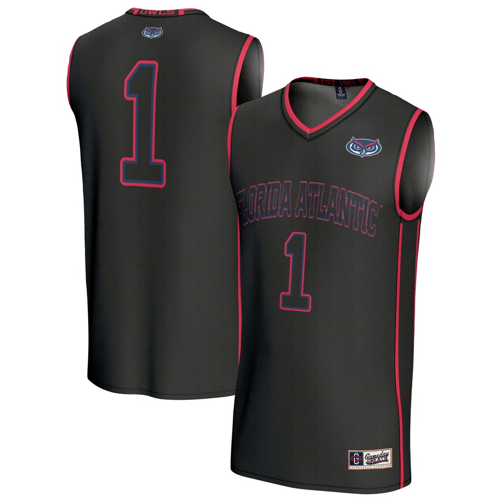 Youth GameDay Greats #1 Black Florida Atlantic Owls Lightweight Basketball Jersey - Jersey