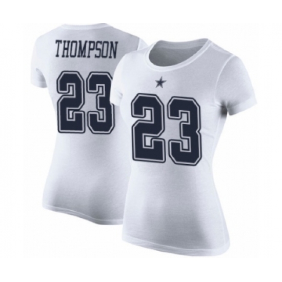Football Women's Dallas Cowboys #23 Darian Thompson White Rush Pride Name & Number T-Shirt - Jersey
