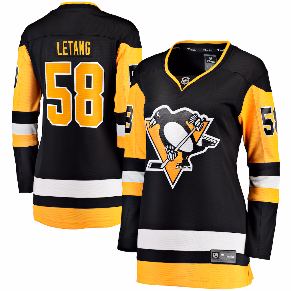 Women's Pittsburgh Penguins Kris Letang Fanatics Black Home Breakaway Player Jersey - Jersey