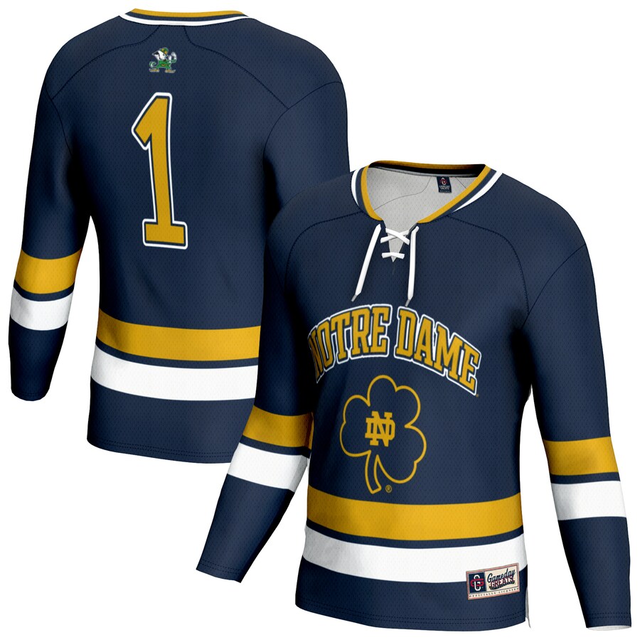 Youth GameDay Greats  Navy Notre Dame Fighting Irish Lightweight Men's Hockey Team Fashion Jersey - Jersey
