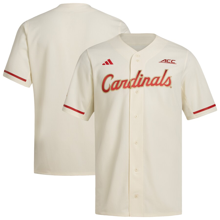 Men's adidas  Cream Louisville Cardinals Replica Baseball Jersey - Jersey