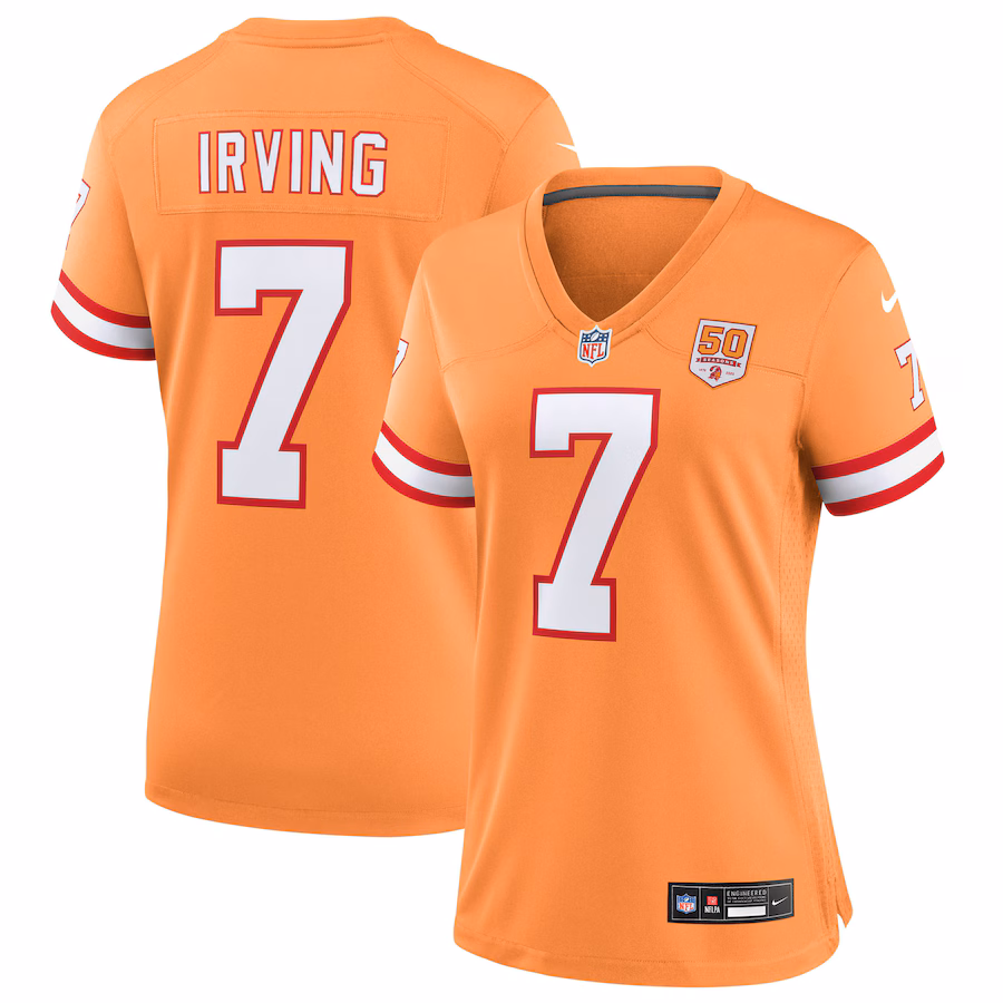 Women's Tampa Bay Buccaneers Bucky Irving Nike Creamsicle 50th Season Game Jersey - Jersey
