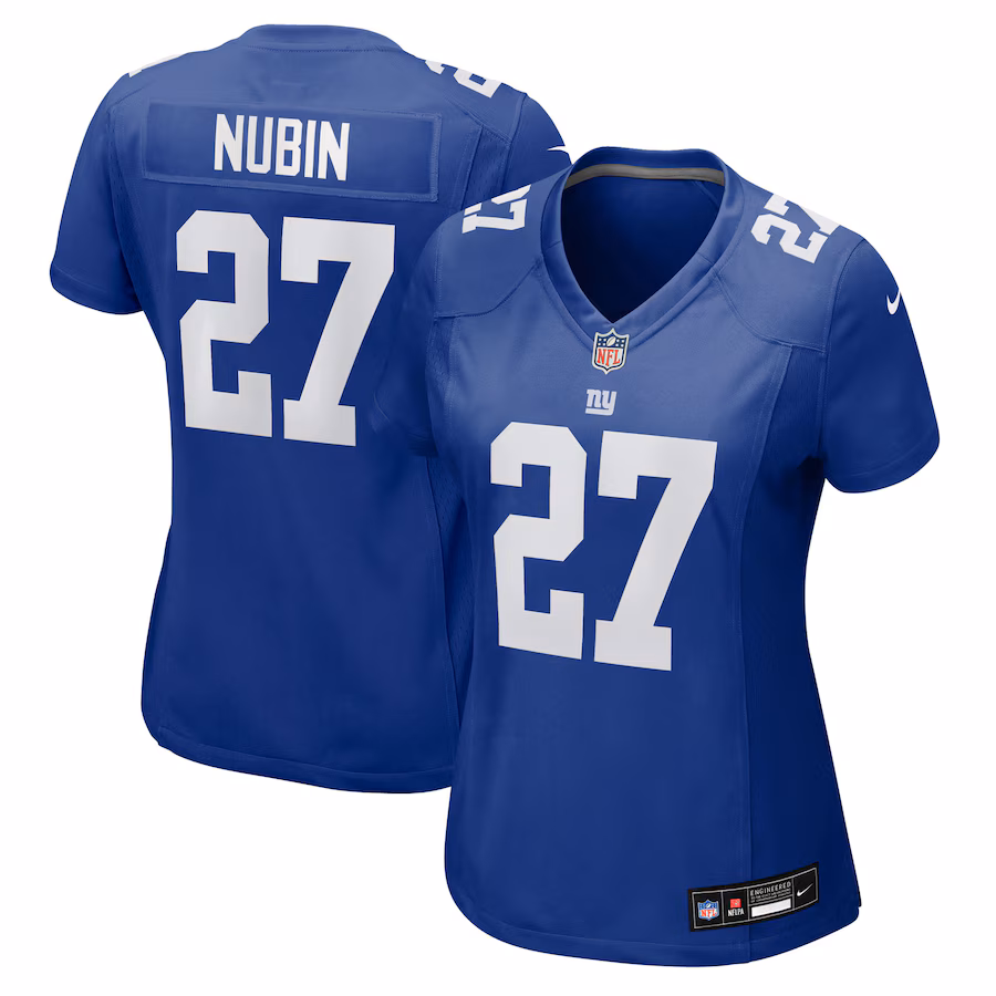 Women's New York Giants Tyler Nubin Nike Royal Team Game Jersey - Jersey