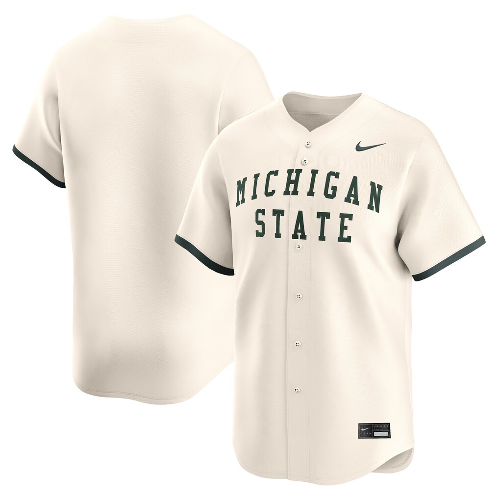 Men's Nike Natural Michigan State Spartans Baseball Limited Jersey - Jersey
