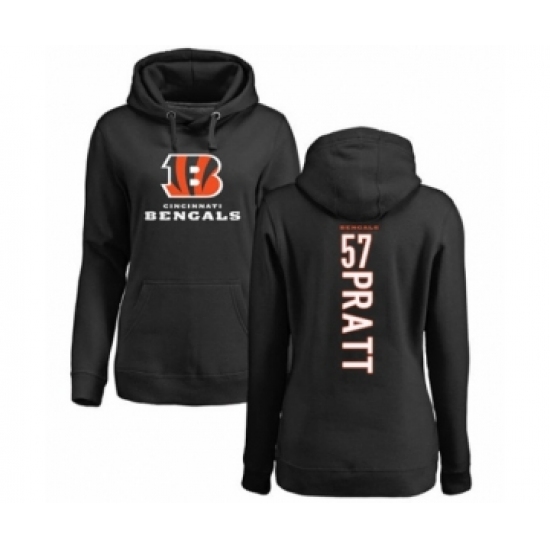 Football Women's Cincinnati Bengals #57 Germaine Pratt Black Backer Pullover Hoodie - Jersey