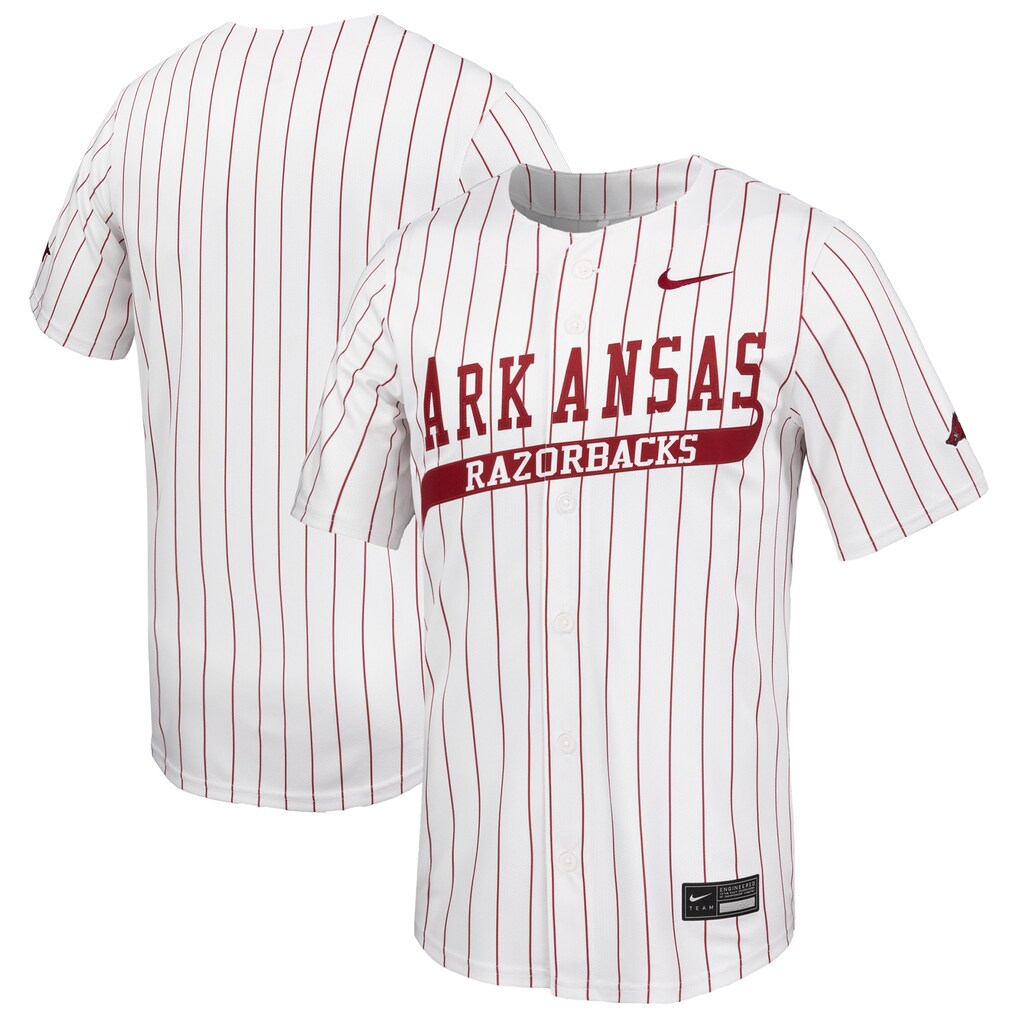 Men's Nike White Arkansas Razorbacks Limited Baseball Jersey - Jersey