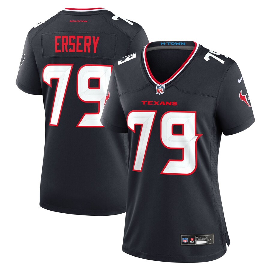 Women's Houston Texans Aireontae Ersery Nike Navy Team Game Jersey - Jersey