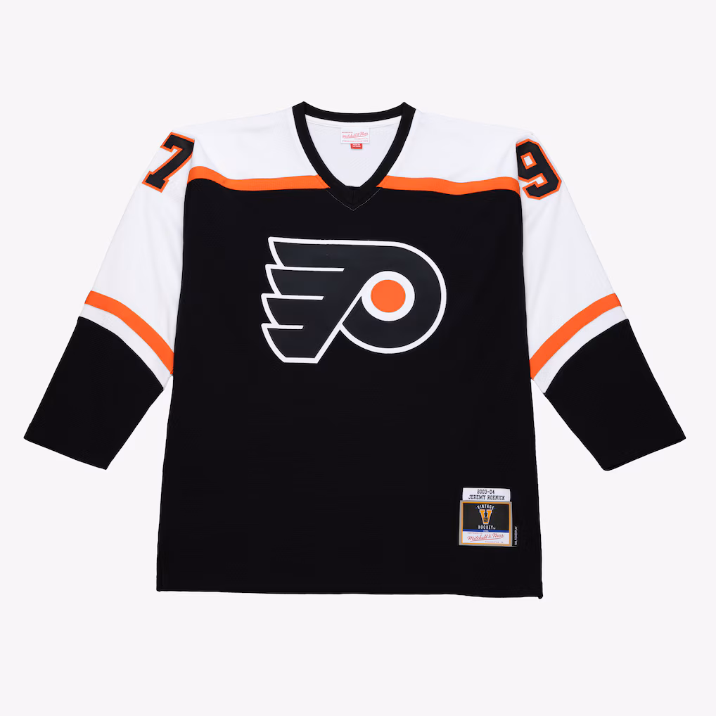 Men's Philadelphia Flyers Jeremy Roenick Mitchell & Ness Black 2003 Power Play Jersey - Jersey